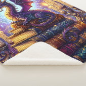 Mystical Dragon Wizard Books Sherpa Deken (3/4)