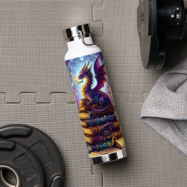 Mystical Dragon Wizard Books Waterfles