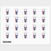 Mystical Dragoon Fantasy Vierkante Sticker (Vel)