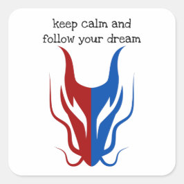 Mystical Dragoon Fantasy Vierkante Sticker