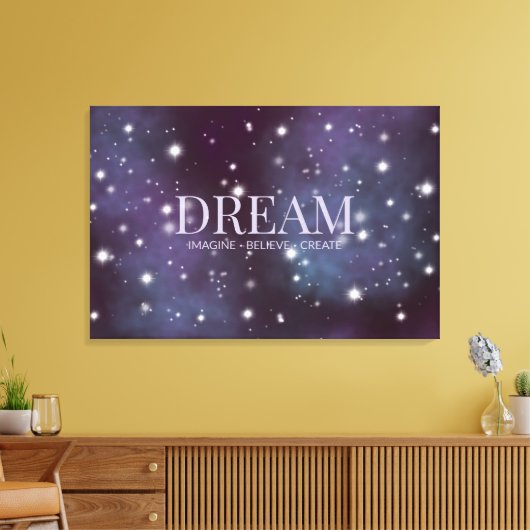 Mystical Dream Dusty Violet Canvas Afdruk (Insitu (Woonkamer))