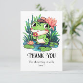 Mystical Dreamy Frog Baby shower Bedankkaart (Staand voorkant)