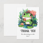 Mystical Dreamy Frog Baby shower Bedankkaart (Voorkant / Achterkant)