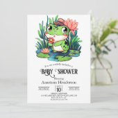 Mystical Dreamy Frog Baby shower Kaart (Staand voorkant)
