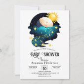 Mystical Dreamy Stars Baby shower Kaart (Voorkant)