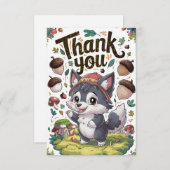 Mystical Dreamy Wolf Bedankkaart (Voorkant / Achterkant)