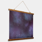 Mystical Dusty Violet Galaxy Hangend Wandkleed (Gebogen)