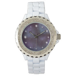 Mystical Dusty Violet Galaxy Horloge