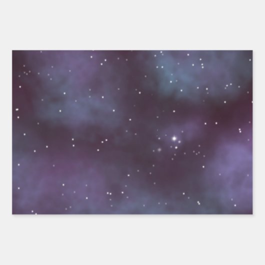 Mystical Dusty Violet Galaxy Inpakpapier Vel (Voorkant 2)