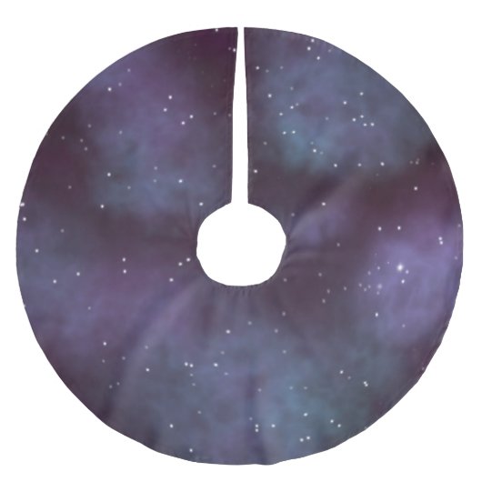 Mystical Dusty Violet Galaxy Kerstboom Rok (Voorkant)