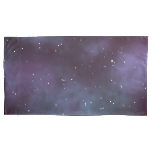 Mystical Dusty Violet Galaxy Kussensloop (Voorkant-Links)