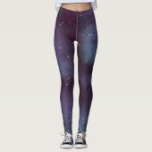 Mystical Dusty Violet Galaxy Leggings (Voorkant)