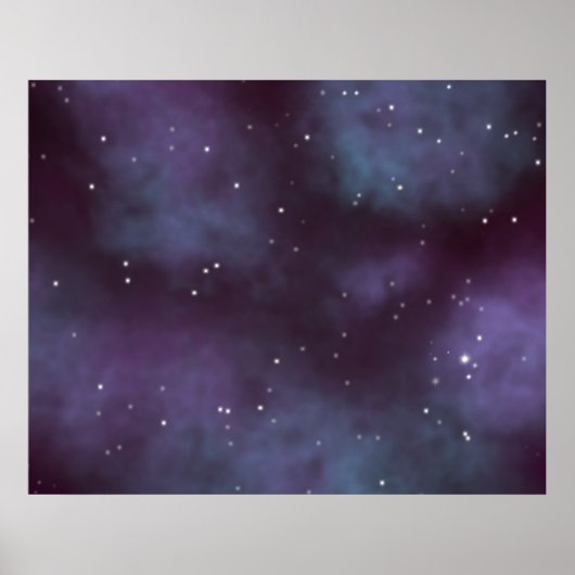 Mystical Dusty Violet Galaxy Poster (Voorkant)