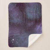 Mystical Dusty Violet Galaxy Sherpa Deken (Voorkant)