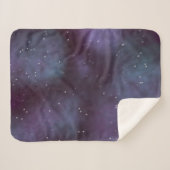 Mystical Dusty Violet Galaxy Sherpa Deken (Voorkant (horizontaal))