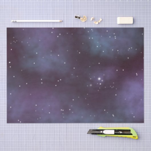 Mystical Dusty Violet Galaxy Tissuepapier (Craft)
