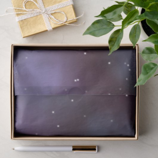 Mystical Dusty Violet Galaxy Tissuepapier (Geschenk)