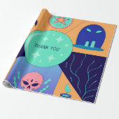 Mystical Elements with a Thank You Message Cadeaupapier (Uitgerold)