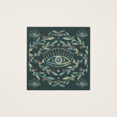 Mystical Eye Earring Ketting Jewels Display Card Vierkante Visitekaartjes (Voorkant)