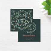 Mystical Eye Earring Ketting Jewels Display Card Vierkante Visitekaartjes (Bureau)