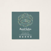 Mystical Eye Earring Ketting Jewels Display Card Vierkante Visitekaartjes (Achterkant)