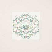 Mystical Eye Earring Ketting Jewels Display Card Vierkante Visitekaartjes (Voorkant)