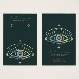 Mystical Eye Earring Ketting Jewels Display Card Visitekaartje
