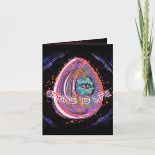 Mystical Eye Egg Spring Kaart (Voorkant)
