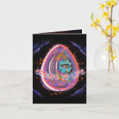 Mystical Eye Egg Spring Kaart (Gele Bloem)