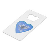 Mystical Eye Floral Heart Creditkaart Flessenopener (Achterkant Gekanteld)