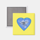 Mystical Eye Floral Heart Magneet (Voorkant / Achterkant)