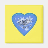 Mystical Eye Floral Heart Magneet (Voorkant)