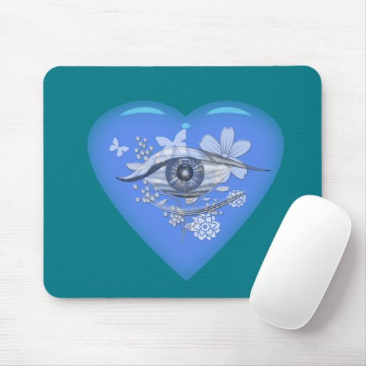 Mystical Eye Floral Heart Muismat (Met muis)