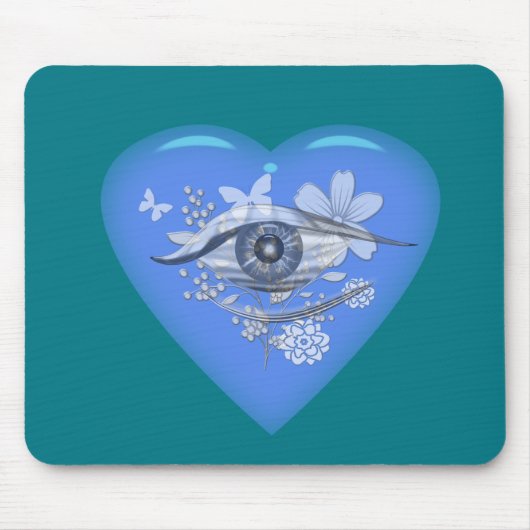 Mystical Eye Floral Heart Muismat (Voorkant)