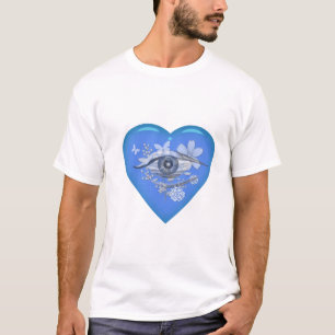 Mystical Eye Floral Heart T-shirt