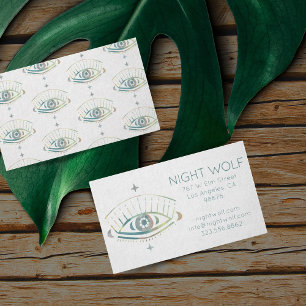 Mystical Eye Magical Boho Colorful Pastel Rainbow Visitekaartje