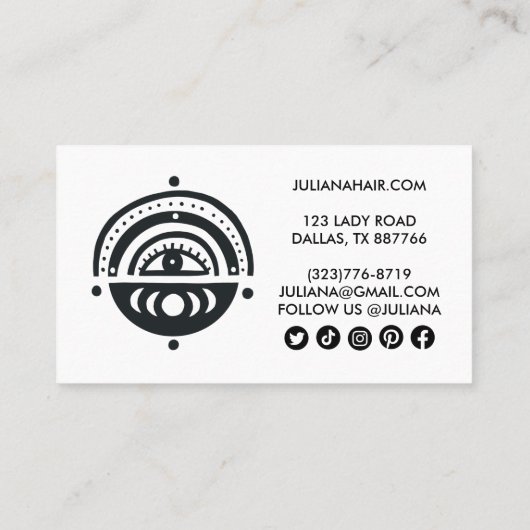 Mystical Eye Moons Rainbow Magical Boho Icons Kortingskaartje (Achterkant)