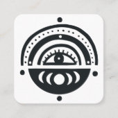 Mystical Eye Moons Rainbow Magical Boho Vierkante Visitekaartje (Voorkant)