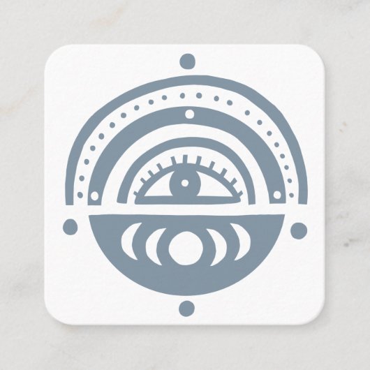 Mystical Eye Moons Rainbow Magical Boho Vierkante Visitekaartje (Voorkant)