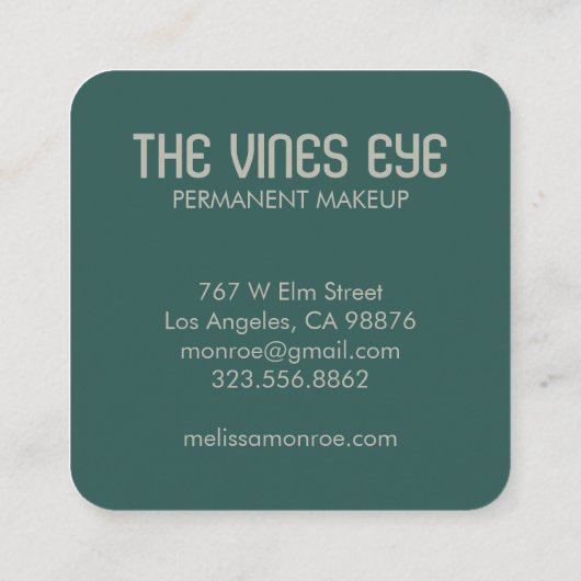 Mystical Eye Moons Rainbow Magical Boho Vierkante Visitekaartje (Achterkant)