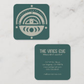 Mystical Eye Moons Rainbow Magical Boho Vierkante Visitekaartje (Voorkant / Achterkant)