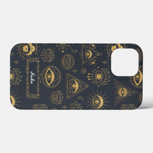 Mystical Eye Pattern iPhone case, patroon Case-Mate iPhone Case (Achterkant (horizontaal))