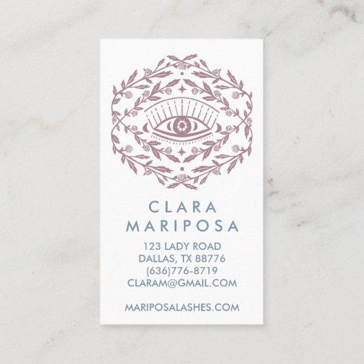 Mystical Eye Roos Vines Boho Beauty geïllustreerd Kortingskaartje (Achterkant)