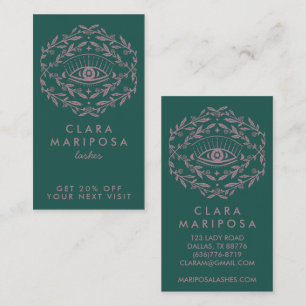 Mystical Eye Roos Vines Boho Beauty geïllustreerd Kortingskaartje