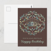 Mystical Eye Rozen Inspirerend Gefeliciteerd Verja Briefkaart (Voorkant / Achterkant)