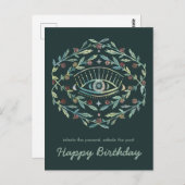 Mystical Eye Rozen Inspirerend Gefeliciteerd Verja Briefkaart (Voorkant / Achterkant)