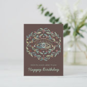 Mystical Eye Rozen Inspirerend Happy Birthday Briefkaart (Staand voorkant)