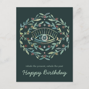 Mystical Eye Rozen Inspirerend Happy Birthday Briefkaart