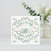 Mystical Eye Rozen Tines Magical Boho Blank Card (Staand voorkant)