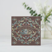 Mystical Eye Rozen Tines Magical Boho Colorful Kaart (Staand voorkant)